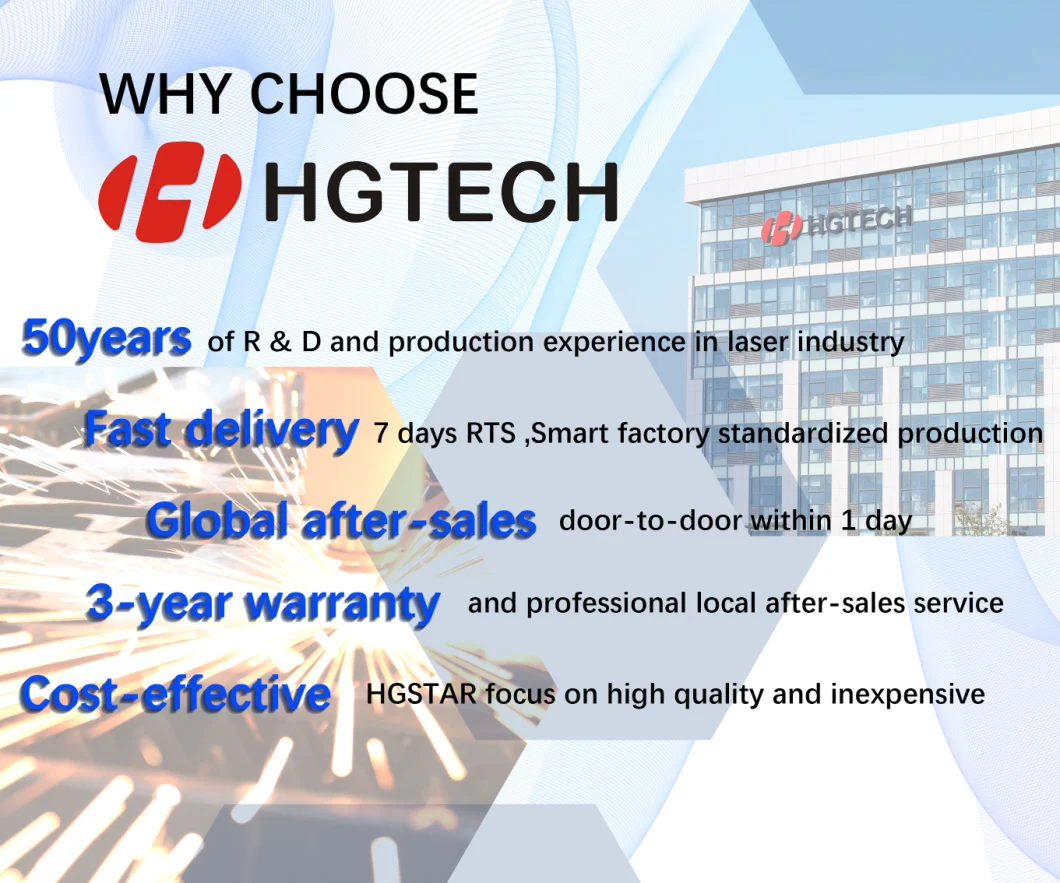 Hgtech 1kw 2kw 500W 1000W 2000W 3000 Watt 3015 Ipg Raycus CNC Metal Sheet Steel Plate Fiber Laser Cutter Cutting Machines Price